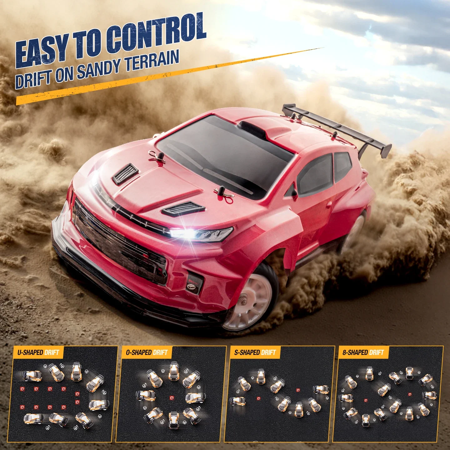 

1: 12 SY-1204 RC CAR 2.4G 4WD Drifting Rally Car Upgraded Remote Control Vehicle Toys For Boys Gifts with Gyroscope