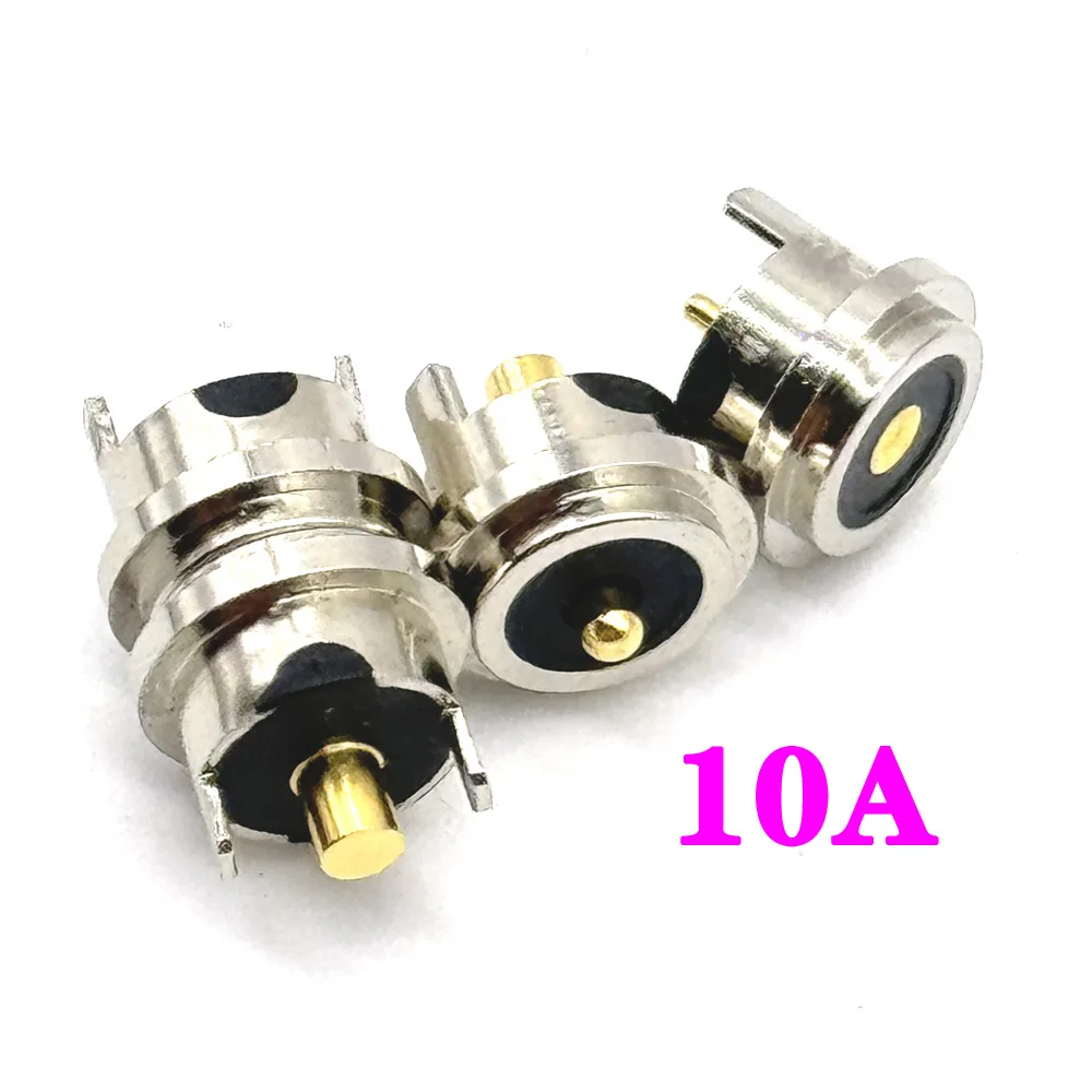 

10A 8mm 36V high Current Magnet Suction Spring Pogo Pin Connector Male and Female Probe DC Power Charging Magnetic Connector