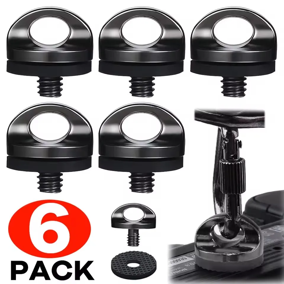 

1-6pcs Universal 1/4" Camera Screw with Rubber Washer Aluminum Alloy Camera Fixing Screw for Quick Release Wrist Strap Sling