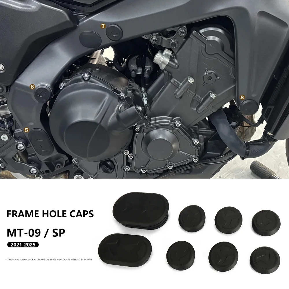 

MT09 Frame caps For YAMAHA MT09 （2021-2025 ）MT09 SP（2021- 2025）Motorcycle Frame Hole Caps Cover Plug MT 09 MT-09 MT09SP 2022
