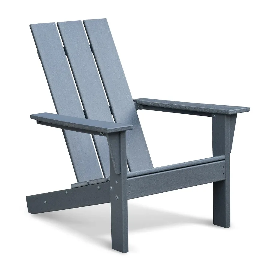 

Patio All-Weather HDPE Resin Adirondack Chair Dark Grey