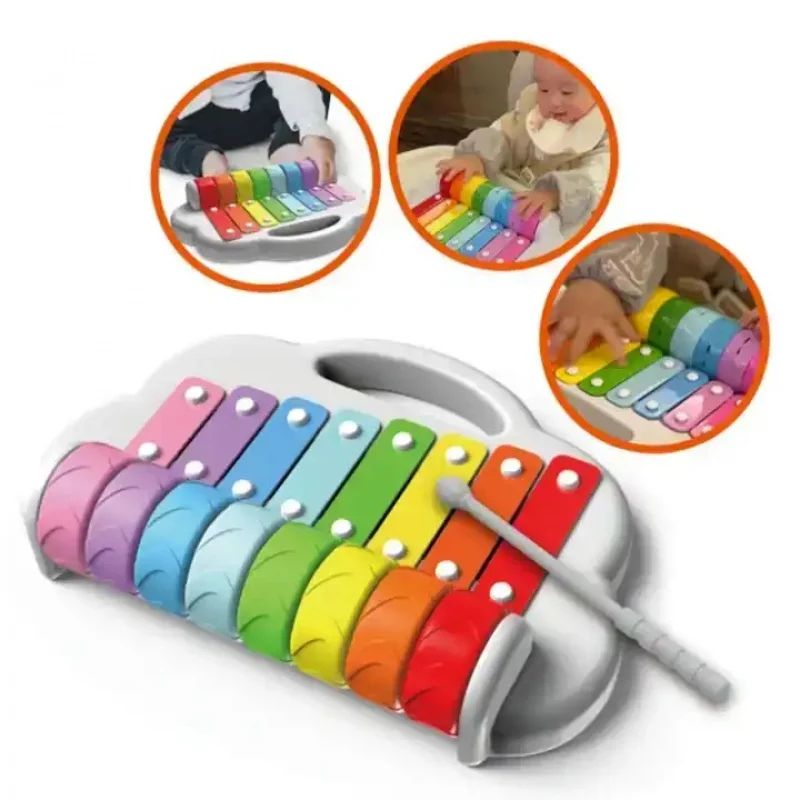 Wholesale Musical Carrying Metallophone Toys 2 in 1 Hand Knocks Xylophone Musical Toys for Kids