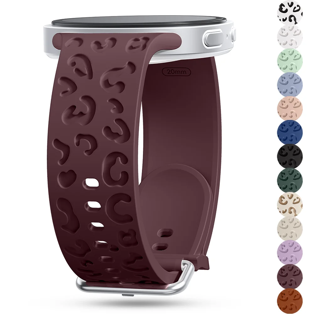 Leopard Print Strap for Samsung Galaxy Watch 9 8 Classic 40mm 44mm Silicone Sport Brecelet Woman Correa for Samsung Watch 8 Band