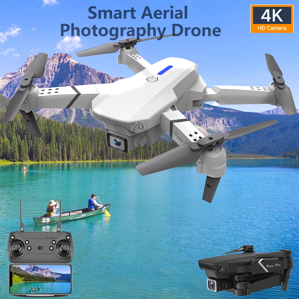 Rc Drone 4k HD Wide Angle Camera Altitude Hold WiFi fpv Drone Dual Camera Quadcopter Real-time transmission Helicopter Gift Toys