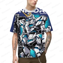 Camiseta Hip Hop Gundam masculina, Tops de tendência, camiseta de manga curta para roupas masculinas, camisas de streetwear extragrandes, Model Gift, Novo, 2024