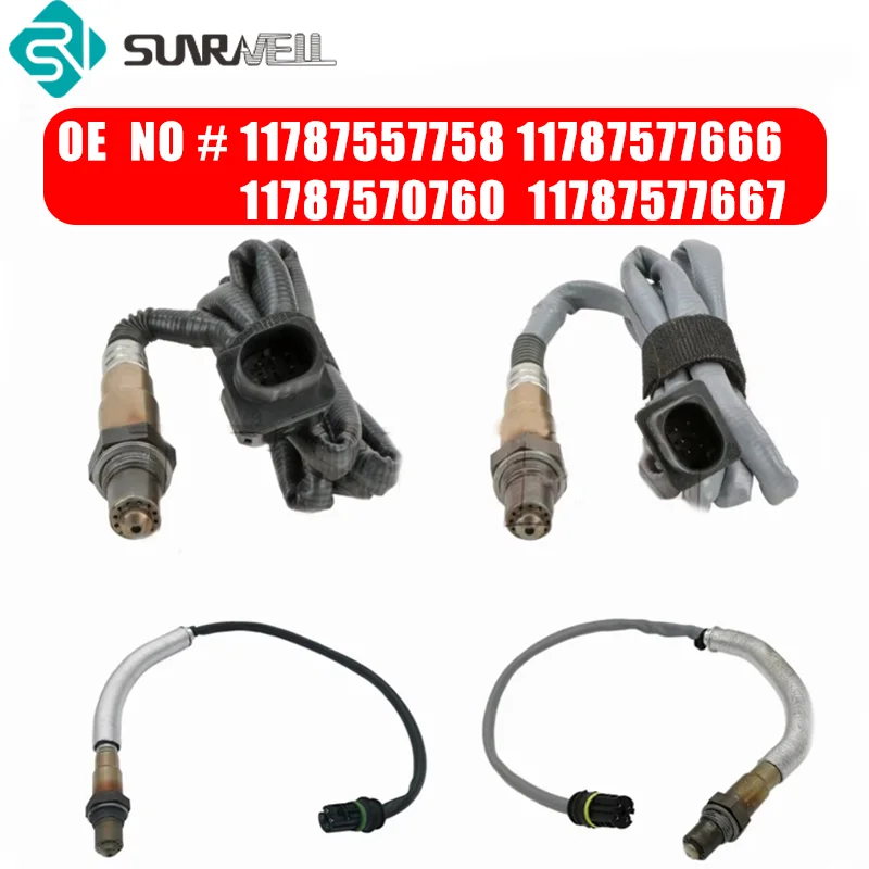 

4pcs 11787570760 11787557758 11787577666 11787577667 O2 Oxygen Sensor front rear Lambda Probe Oxygen Sensor For BMW F01 F02 F03