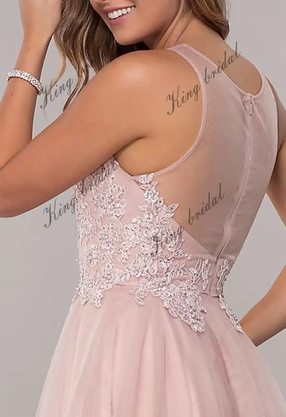 Beading Wedding Party Cocktail Gowns Clubwear Custom Made Short Tulle Prom Dress for Teens Homecoming Dresses Lace Applique