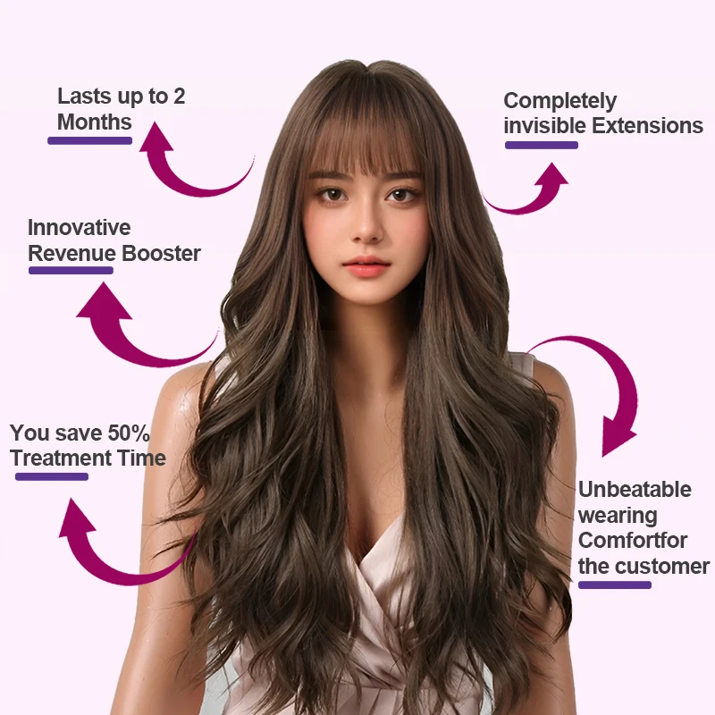 مجموعة وصلات الشعر المضيئة بالأشعة فوق البنفسجية على شكل حرف V من كومبو، مجموعة أدوات ويكيتينا، آلة إزالة الغراء بالأشعة فوق البنفسجية تدوم طويلاً - أدوات تصفيف الصالون غير مرئية