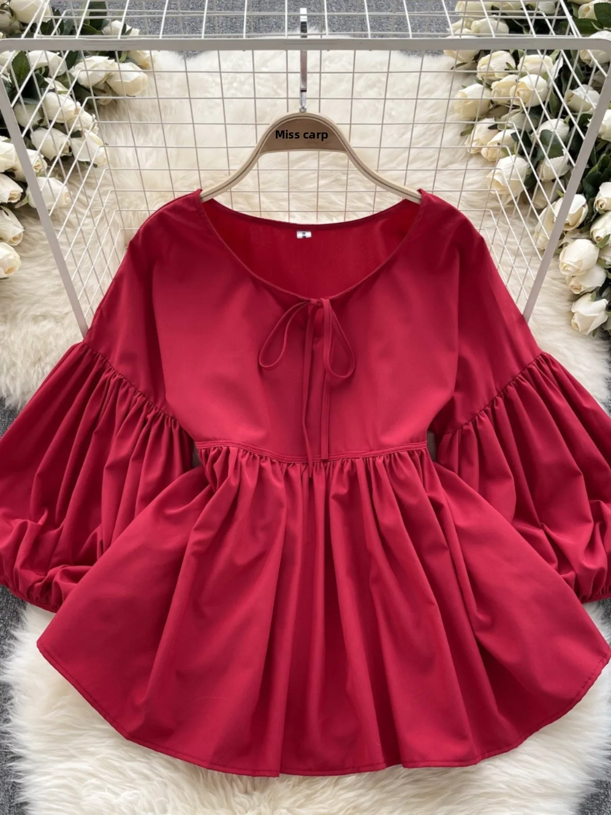 Retro Bubble Sve irt Cravatta a nastro dal design ampio da donna Autunno Inverno Lusso Ladylike Top coreano Sle Fibra di poliestere