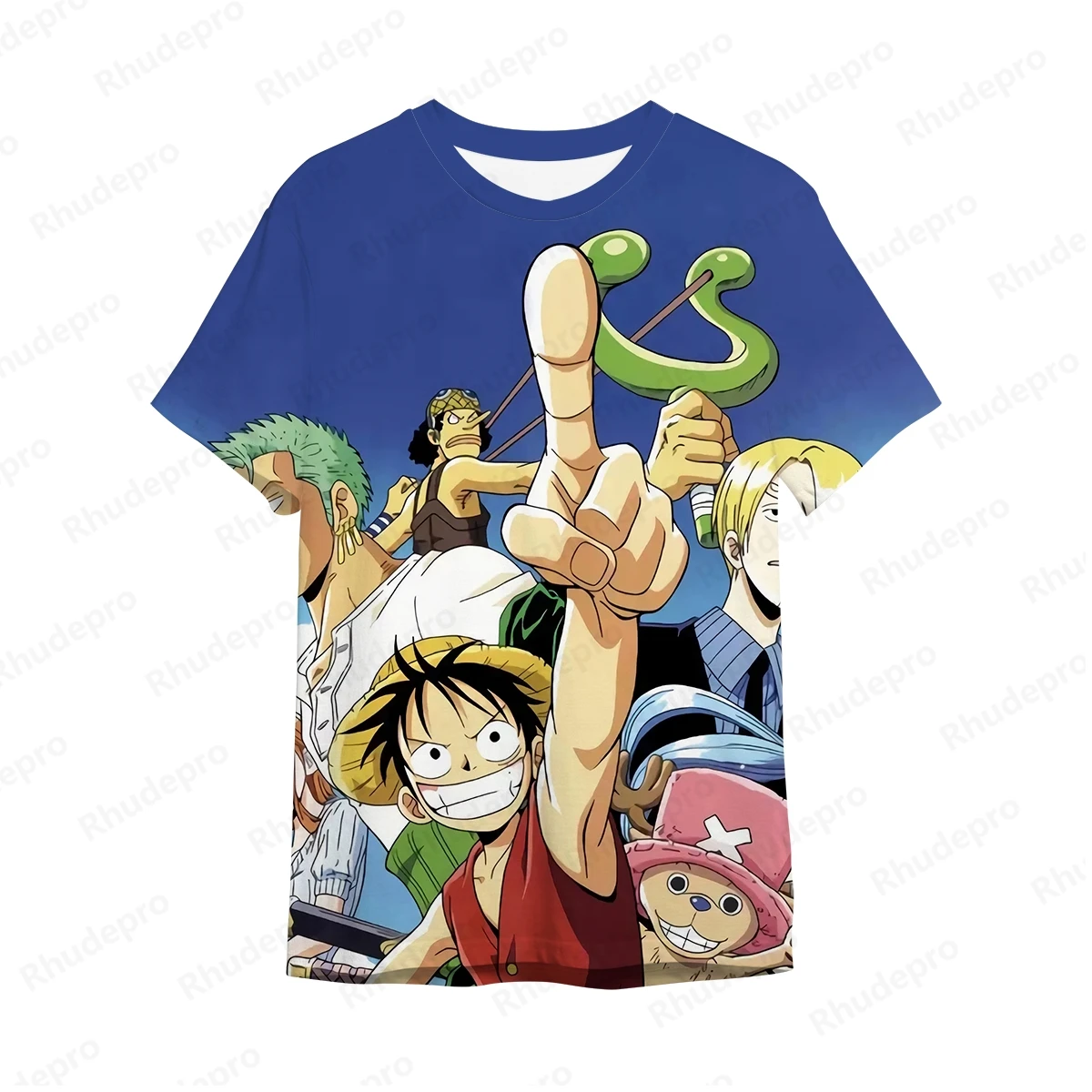 Camiseta japonesa de manga curta de anime masculina, camiseta estampada Luffy, 3D, One Piece, Harajuku, tops e camisetas, roupas engraçadas