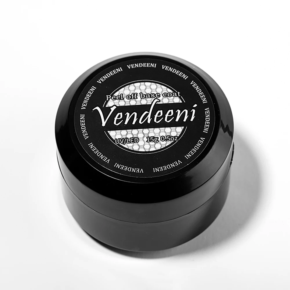 Vendeeni 15ml Easy Peel Off Base Coat เจลเล็บปกป้องเล็บเจลน้ําเคลือบเงาไม่จําเป็นต้อง Remover UV LED Soak Off เจล Lacquer