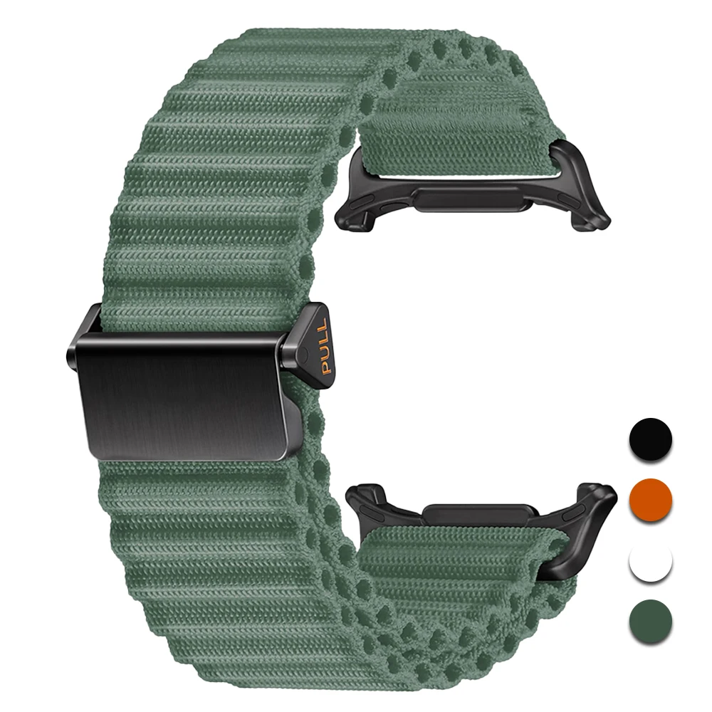 No Gaps Trail Loop Nylon Strap for Samsung Galaxy Watch Ultra 47mm Mens Sport Bracelet Galaxy Ultra 47mm Quick Fit Band Correa