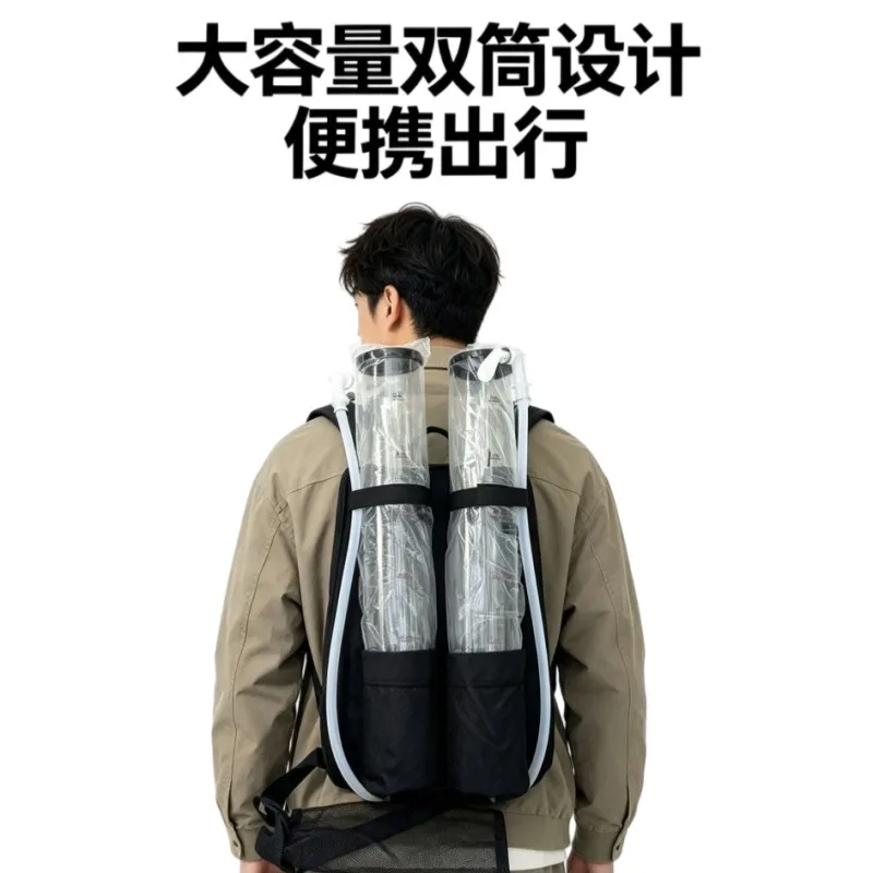 Backpack Beer Dispenser for Single or Double Bottles, Portable Wine Pouring Device, Bar Beverage Serving and Transfer Tool