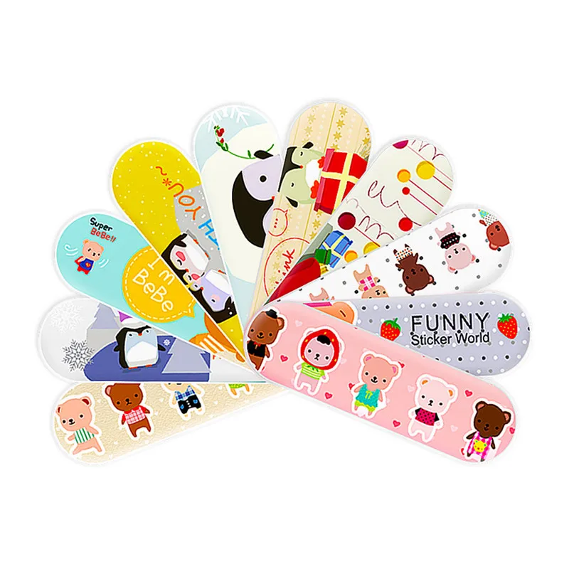 

100pcs/set 120pcs/set Cartoon Band Aid Waterproof Kawaii Wound Plasters Strips Skin First Aid Patch Adhesive Woundplast