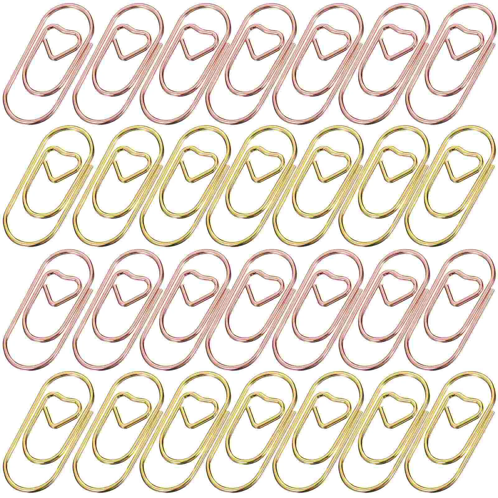 

400 Pcs Love Paper Clip Bookmark Clips School Supplies Creative Chic Heart Shape Note Ticket Metal Banquet Bookmarks