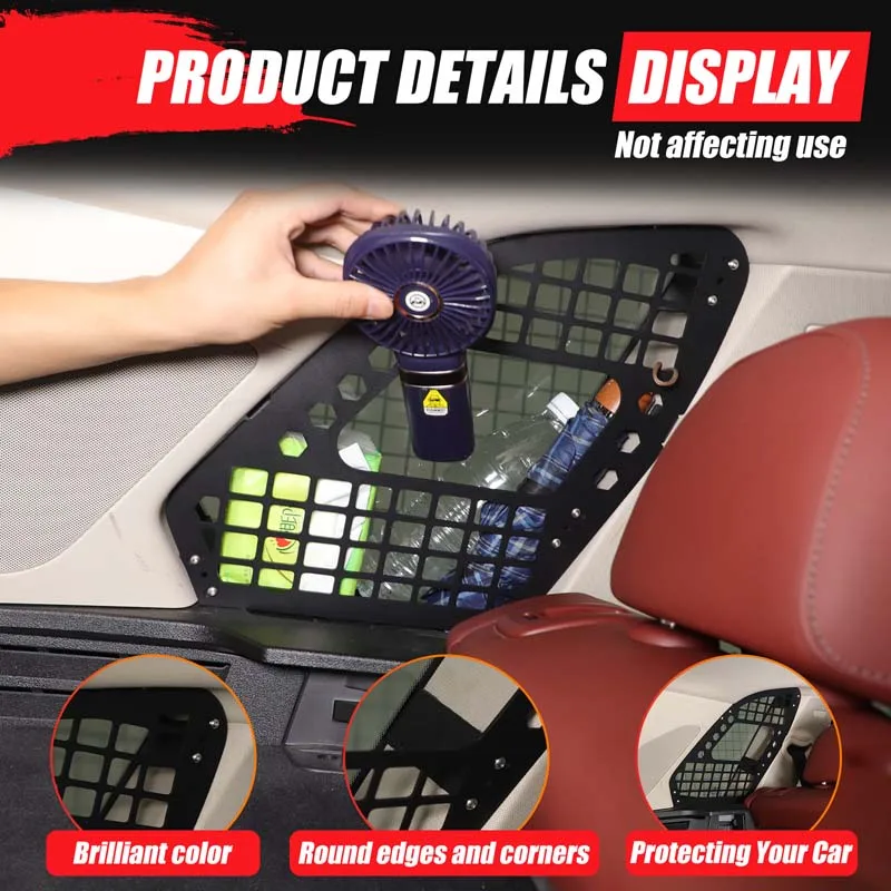 لسيارات BMW X5 G05 2019 + سبائك الألومنيوم الأسود تصفيف السيارة الجذع الجانب رف معلق اكسسوارات تعديل السيارات الداخلية 2 قطعة #4