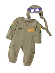 Smaller Size Baby Rompers Bonnet 2pcs Set Aviation Pilot Jumpsuit Bebe Clothing Jumpers One-Pieces Growing Grows Outfit