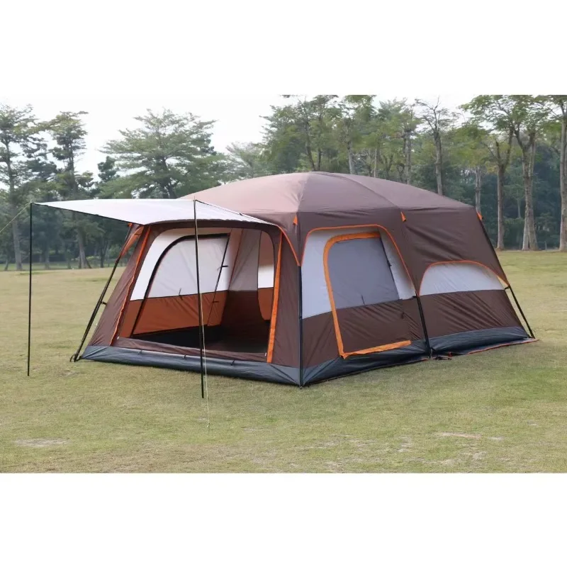 

2025 Large Space Double Layer Waterproof Oxford Cloth Tent For 8-12 People For Outdoor Camping And Family Dom