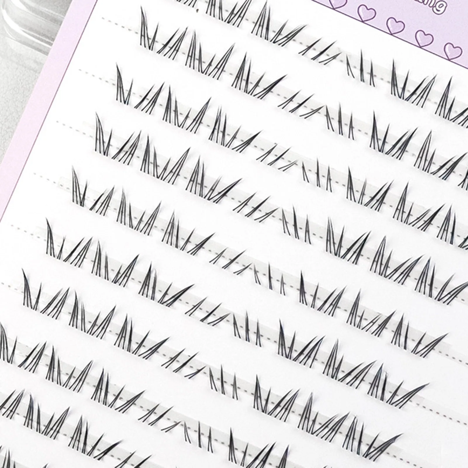 10 صفوف الهواء السفلي الرموش الجنية رموش اصطناعية مجزأة الطبيعية تحت جلدة مانغا أسفل جلدة ماكياج رمش ماكياج أداة #3