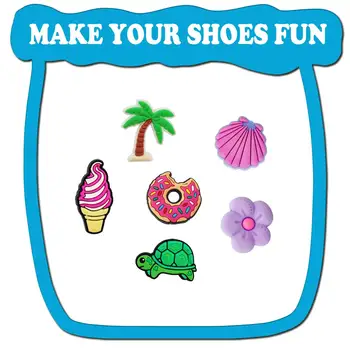 8/30/60/100/200/400個隨機系列鞋飾套裝,適用於木屐、拖鞋、泡泡鞋、涼鞋,PVC材質,沙灘包裝飾 8 最佳銷售 洞洞鞋的鞋帶 - №1