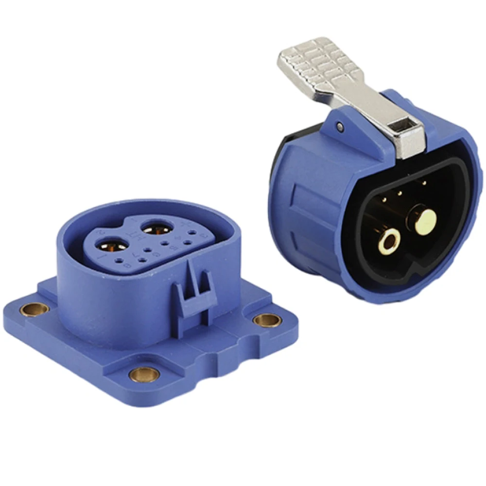 

DCD20B-206 Female and Male Power Socket Electric Vehicle Lithium Battery Charge and Discharge Press Latch Type Socket Connector