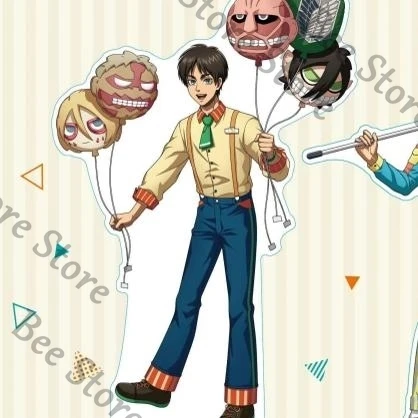 타이탄 암비터스 Levi Ackerman 및 동료에 대한 공격 이차 요소 아크릴 스탠딩 사인 데스크탑 장식 선물