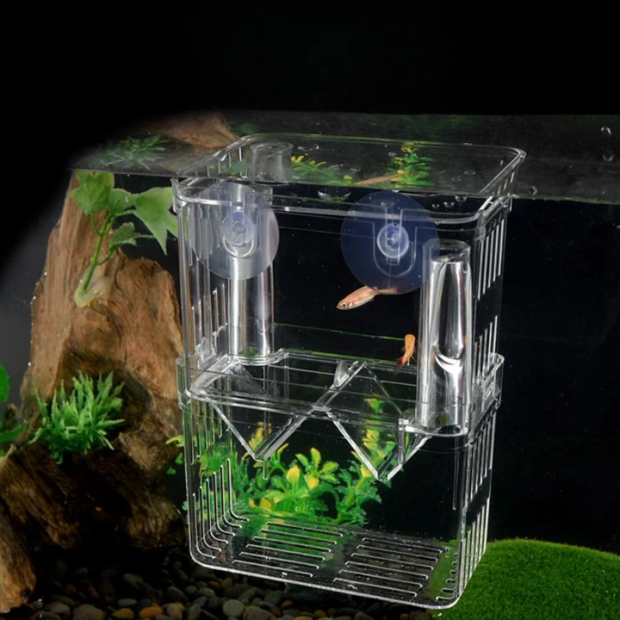 Aquarium isolation box Guppy breeding box artifact Hatching box Small fish fry acrylic floating brood female fish