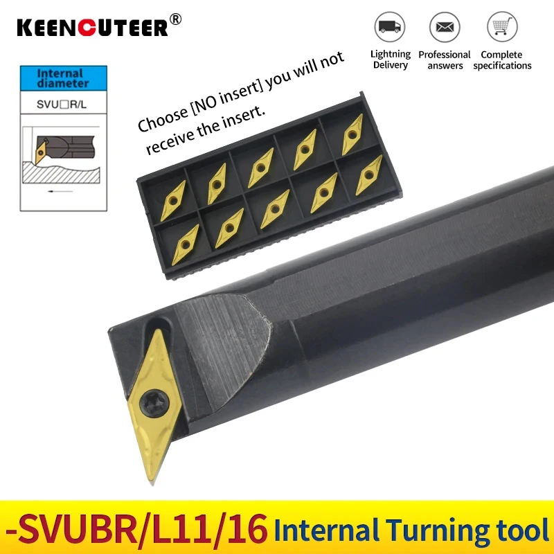 S16Q-SVUBR11 S25S-SVUBR16  Токарные инструменты для внутренней обрезки, режущий стержень, фрезерный станок для токарного станка обработка металла VBMT/VBGT, карбидные вставки, держатель ЧПУ, внутренний инструмент