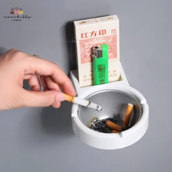 Ashtray Wall Mounted Toilet Special Ashtray Simple and Modern Non Perforated Split Multi Functional Ashtray Rack for Home，Office