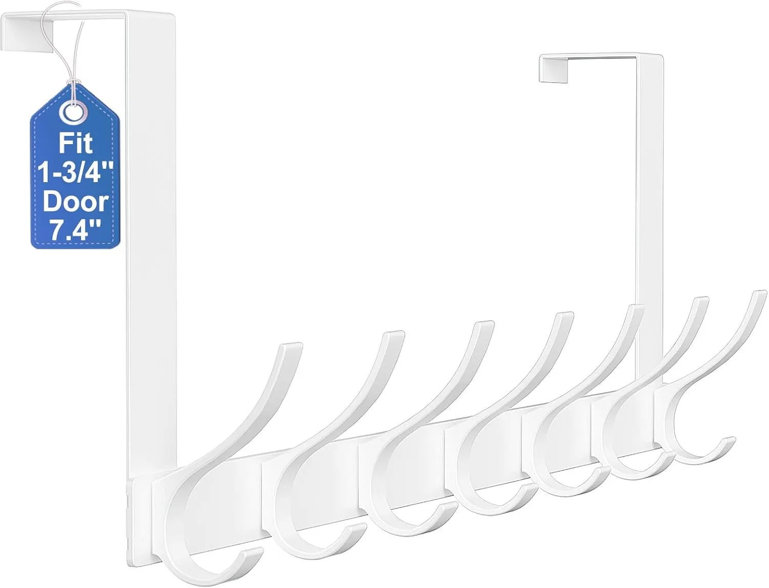 

Hook storage rack behind the door