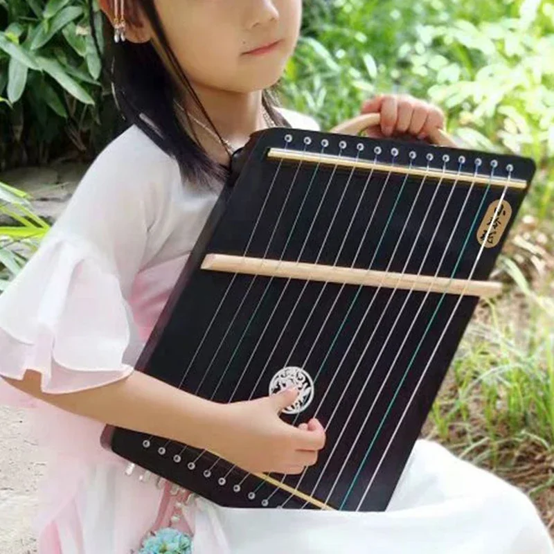 Mini Guzheng 14 String Children Practice Finger Picks Professional String Instruments Portable Chinese Traditional Instrument