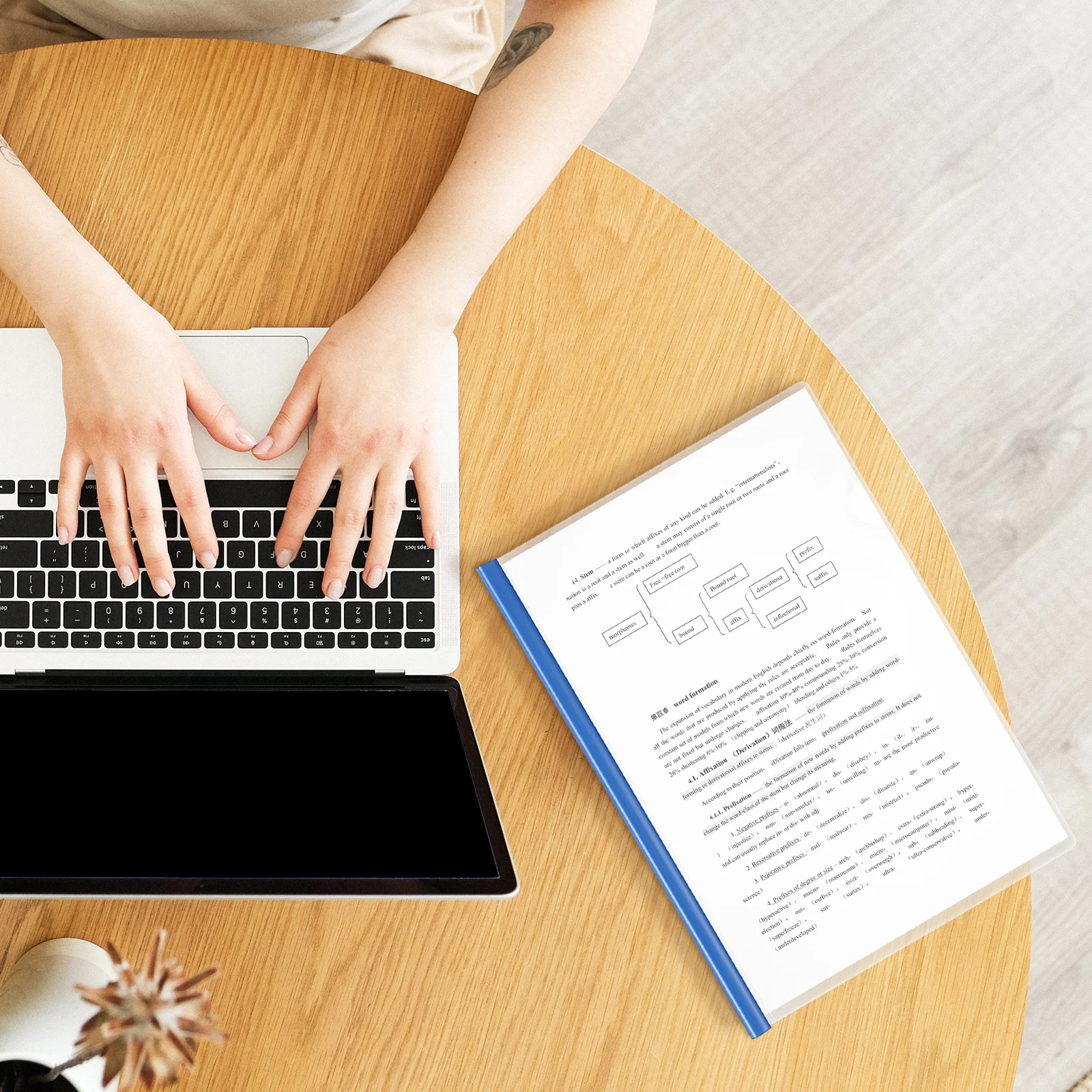 

10pcs Slide Binder Folder Plastic Document Organizer 60 Sheet Capacity Aesthetic Design For Office Use