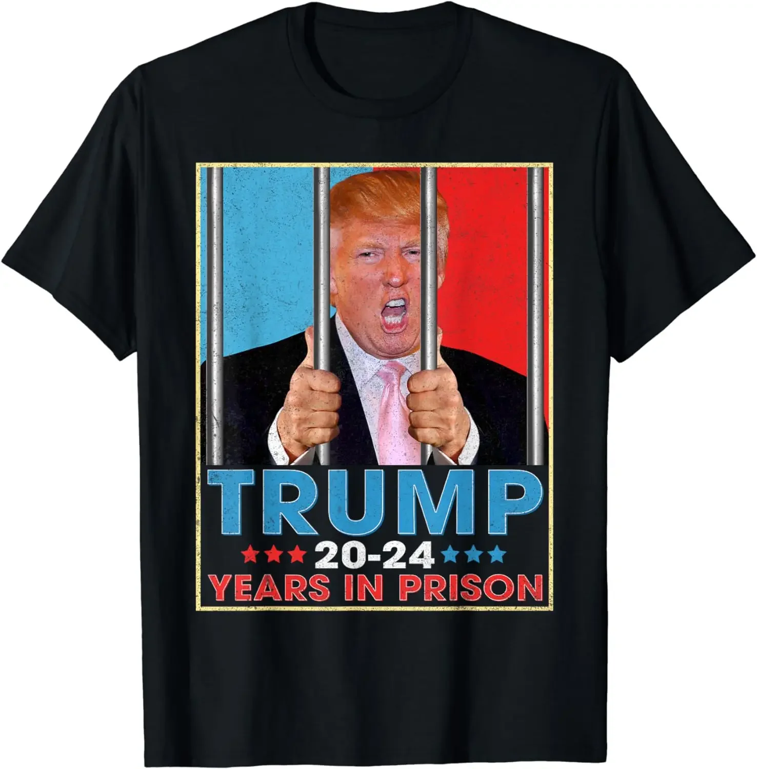 

Men T Shirt Camisetas Retro Vintage Trump 20-24 Years in Prison Funny Anti-Trump T-Shirt Graphic T Shirts