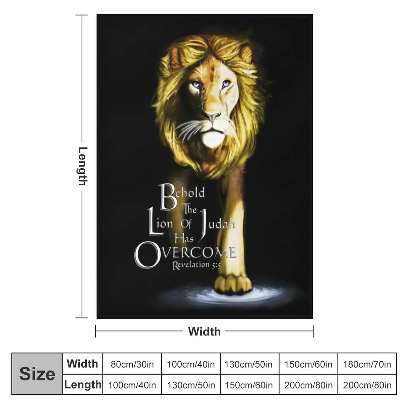 Lion of Judah With Scripture (Gold) Throw Blanket Extra Large Throw Fashion Sofas Soft Large for sofa Bed linens Blankets