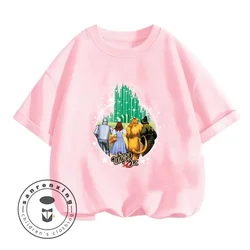 Avventure in maglie morbide t-shirt mago di Oz per ragazzi e ragazze estate 2024 edizione con simpatiche illustrazioni di cartoni animati che