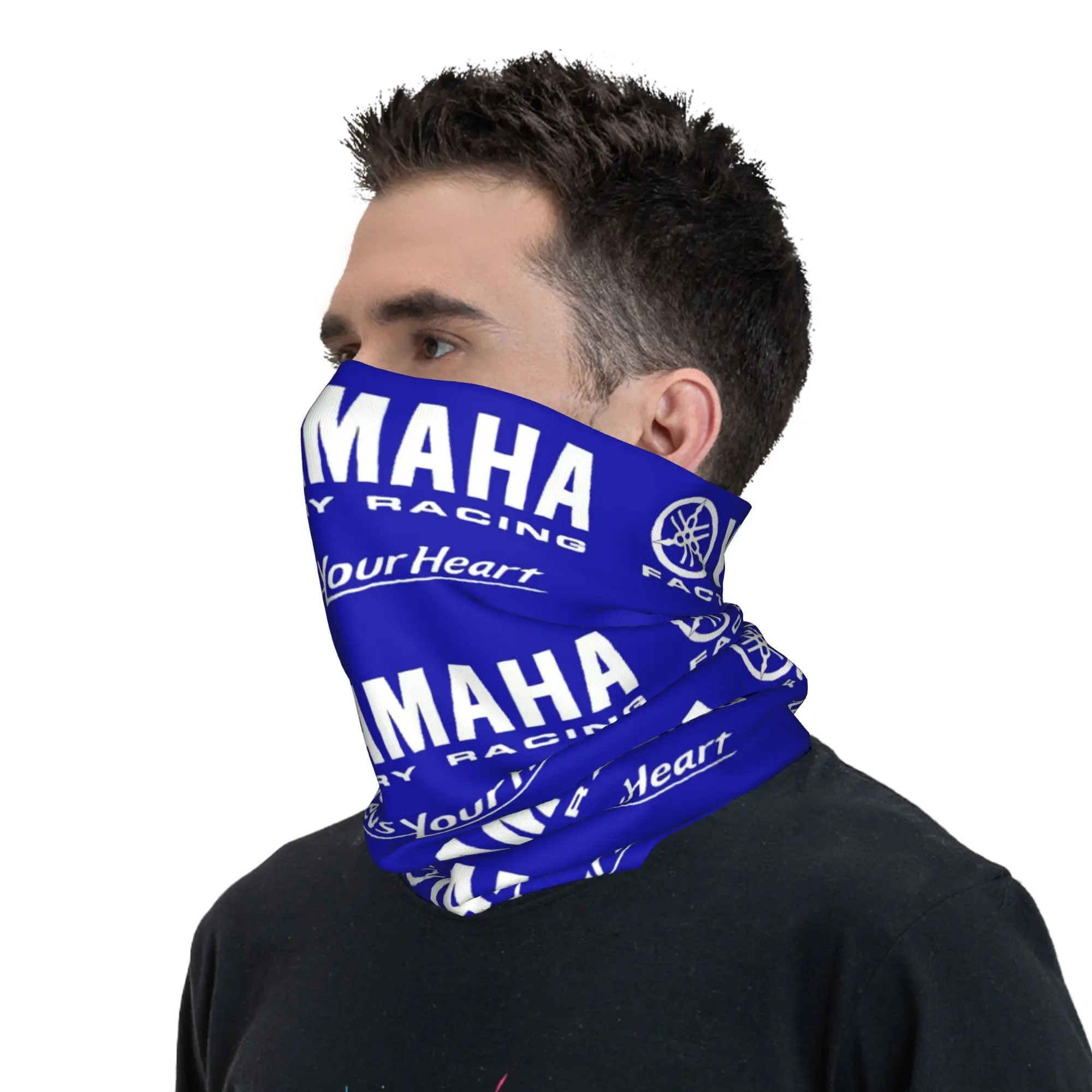 Custom Y-Yamahas Revs Your Heart Bandana Neck Gaiter for Ski Running Women Men Wrap Scarf Balaclava Warmer