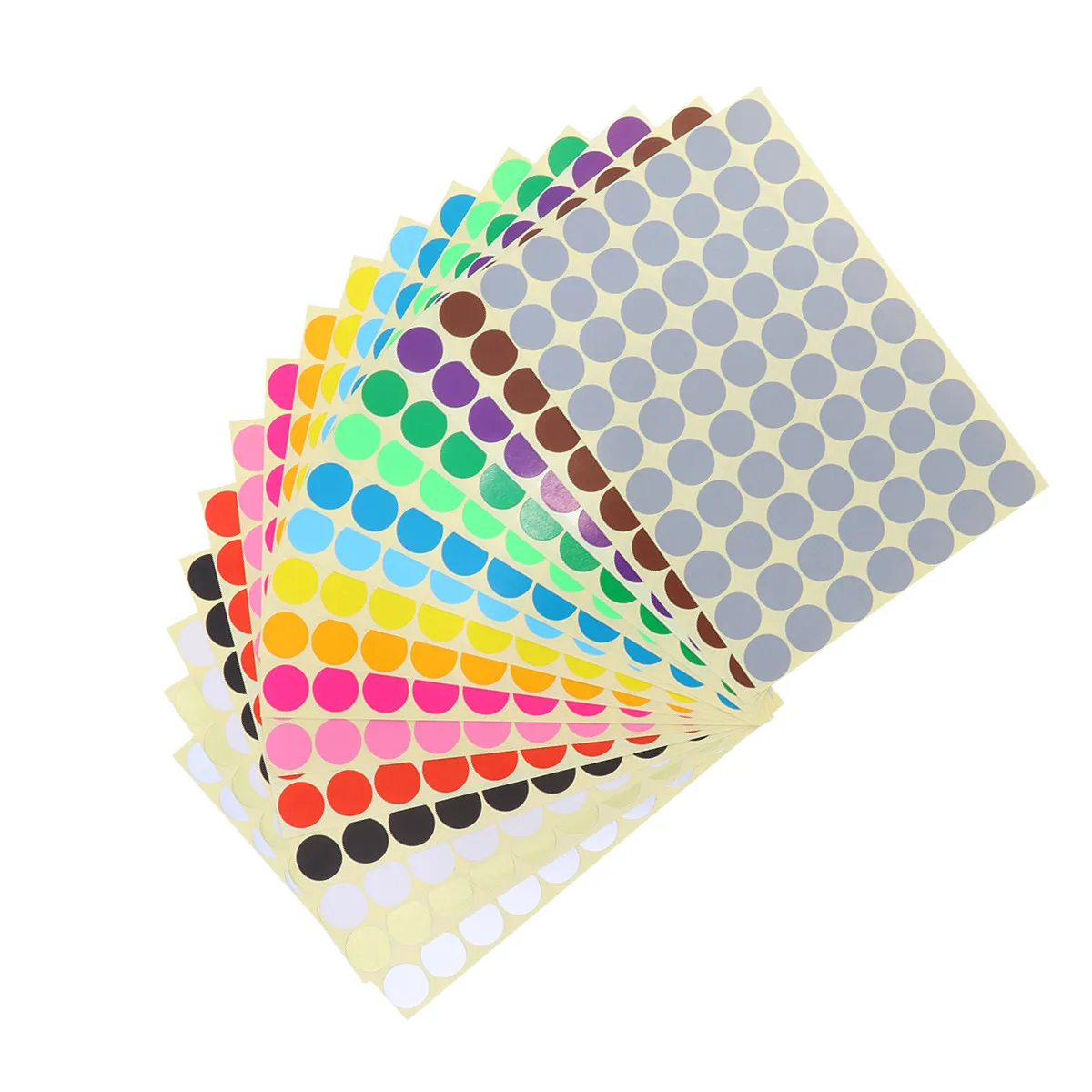 

16Pcs Colorful Dot Round Label Stickers Adhesive Paper Gift Tags for Halloween Birthday Wedding Party Balloons Cards Parcels