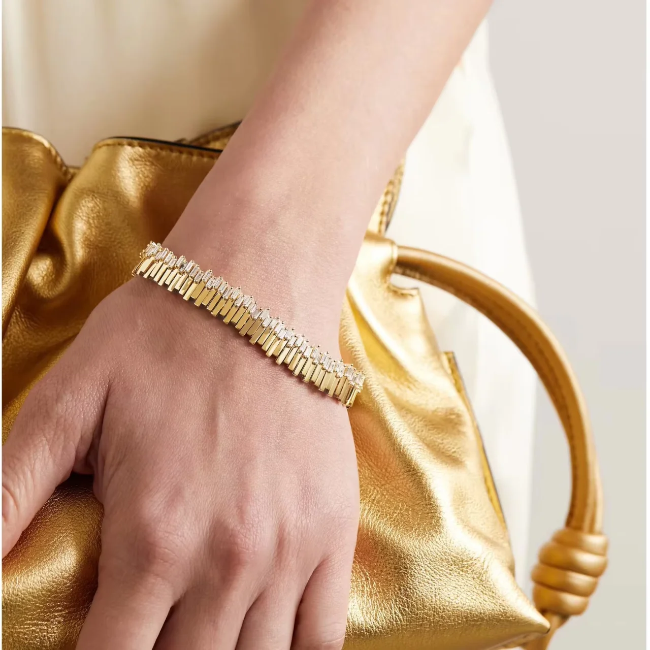 

New Arrival High Quality Trendy Iced Out Bling CZ Rectangle Cubic Zirconia CZ Paved Tennis Bracelet Fashion Women Jewelry