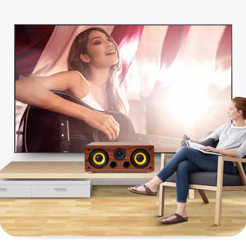 

Home Speakers 5.1 Cinema Surround Woodiness Loudspeakers HIFI Three Unit Sound Box 4Inch Center Speaker 4 Ohm Passive