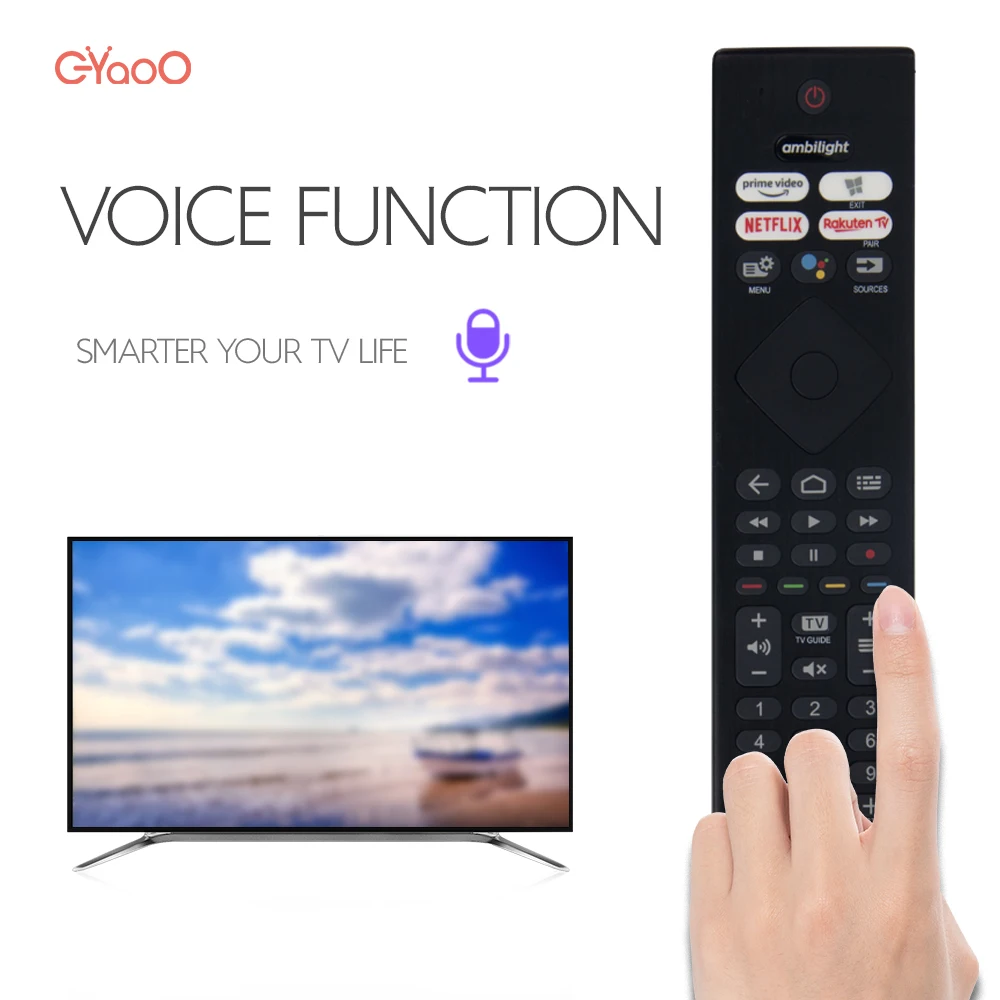 Ambilight głos pilot do telewizora sterowania dla Philips 50PUS8506/12 Android TV 50PUS8506 wykorzystanie do 8506 pus85 serii 43PUS8506 58PUS8506