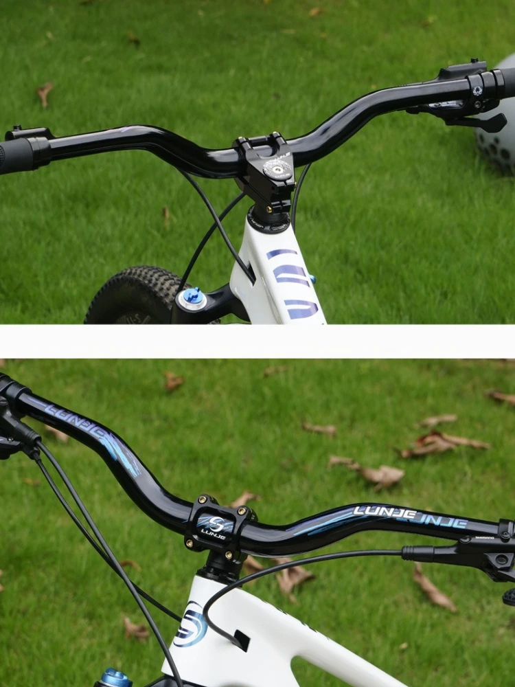 AliExpress NONE LUNJE Mountain Bike Bar 780mm DH Downhill MTB Handlebar High Strength Aluminum Alloy Riser Bar for Dirt Jump Bicycle Accessories