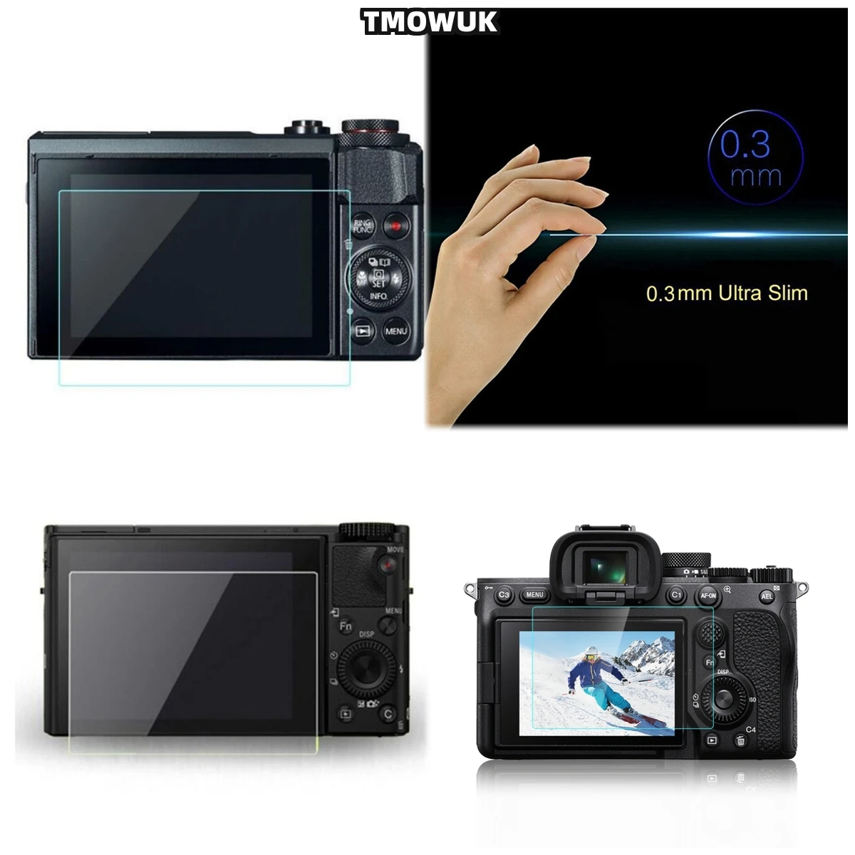 

For RX100 RX100IV RX100VII A9 A9II, High-Strength 9H Tempered Glass, Perfect Clarity, Scratch Resistant.