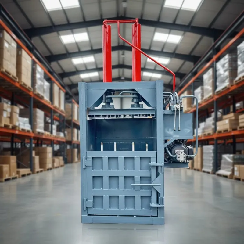 Hydraulic Carton Compress Baler Packing Machine Vertical Baler Machine With Motor Bearing Core Components