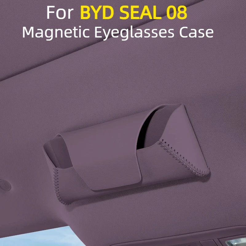 For BYD SEAL 08 Magnetic Sunglasses Holder Roof Magnetic Storage Box Glasses Organizer Car Interior Modification Accessories