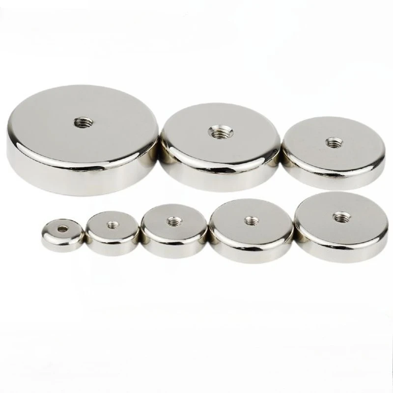 N45 Magnets with Screw Strong  Disc Magnet with Holes Cup Magnet with Mounting Hole Heavy Duty Round Magnetic Storage Shelf