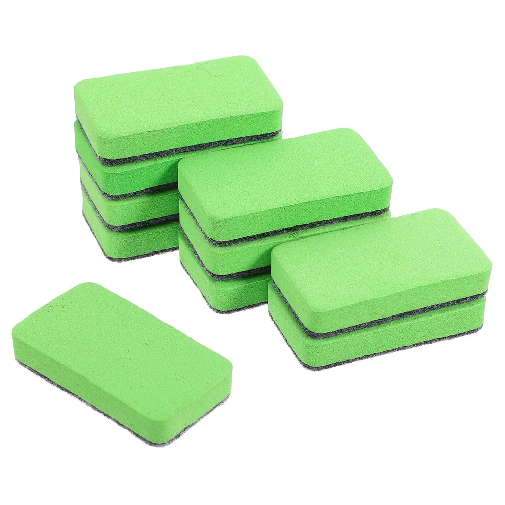 

50 pcs Eraser Mini Green Felt Dry Cleaner for School Chalkboard Cleaner For Liquid Chalk Office Home Chalkboard Blackboard