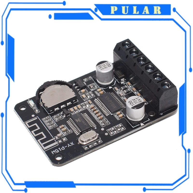 10W/15W/20W Stereo Bluetooth Power Amplifier Board 12V/24V PLR High Power Digital Amplifier Module XY-P15W