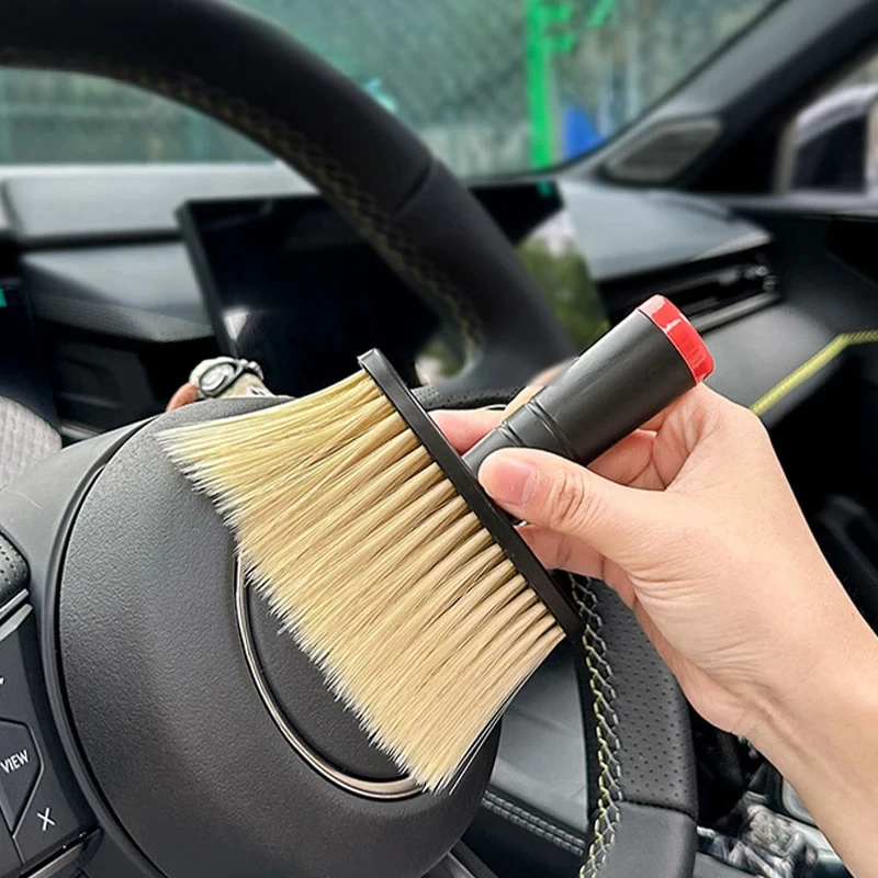 Car Wash Brush Dust Remover Car Air Conditioner Outlet Dust Removal Brush Soft Bristles Brushes for Car Cleaning Tools