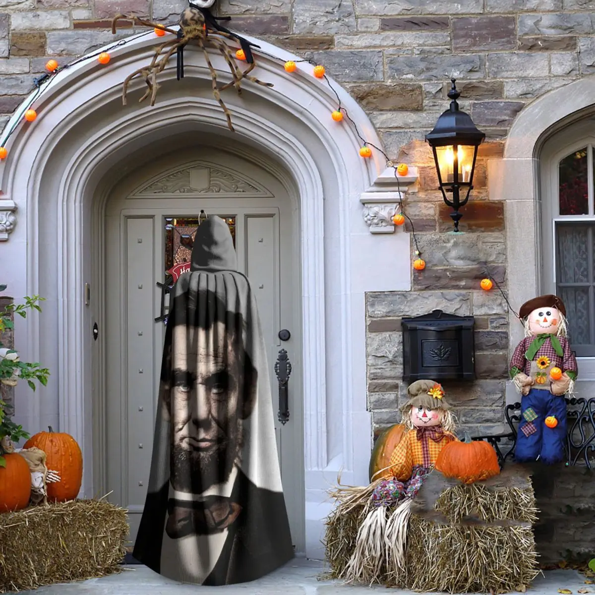 Президент Авраам Линкольн длинный плащ с капюшоном ведьма средневековый костюм косплей накидка Хэллоуин вечеринка для взрослых унисекс