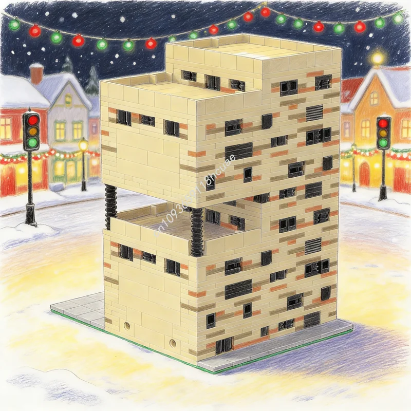 

1118pcs MOC Building Fourteen Architecture Model Blocks Christmas Gift Construction Assemble DIY Creative Education Toys Idea